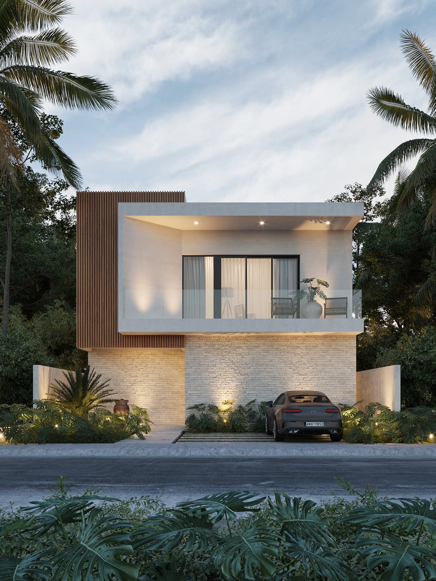 Render de casa residencial en Ciudad Mayakoba